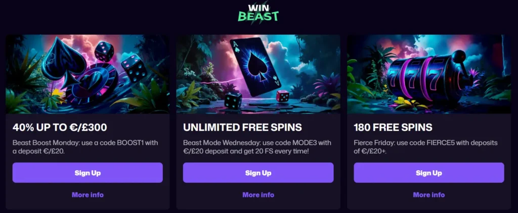 WinBeast Casino Free Spins